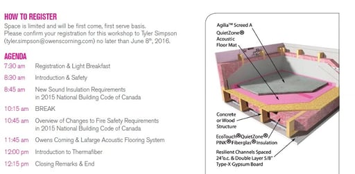 Acoustics & Fire Code Changes Information Session in Toronto, June 17, 2016